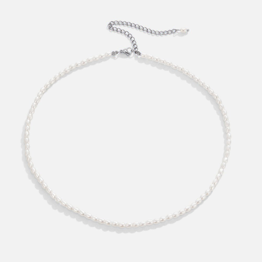 Temi Pearl Silver Necklace
