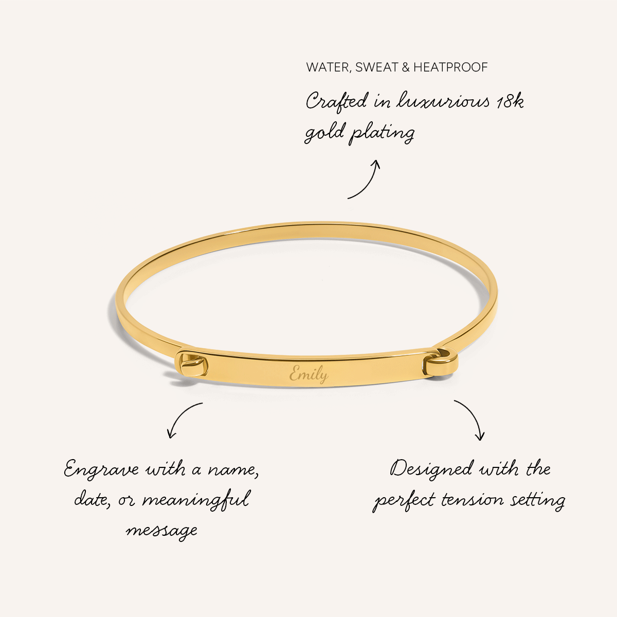 ID Bangle (Gold)