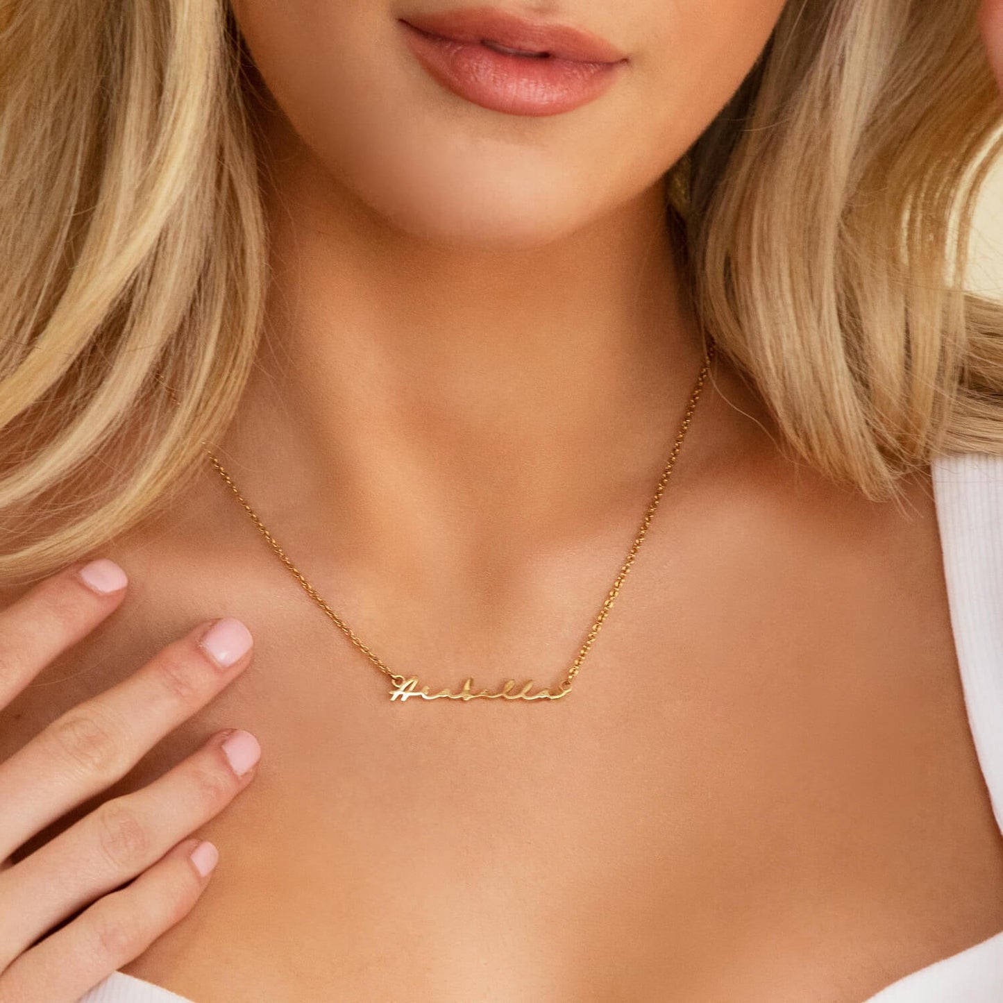 Signature Name Necklace - Gold