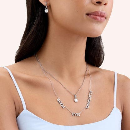 Bubble Name Necklace (Silver)