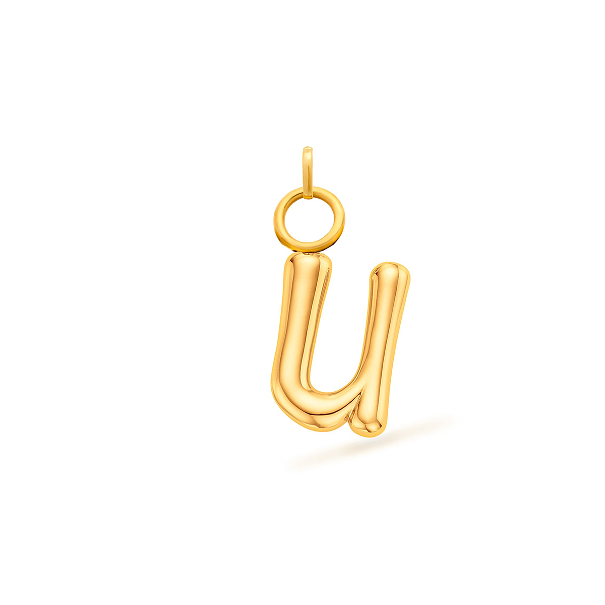 Mini Molten Initial Charm (Gold)