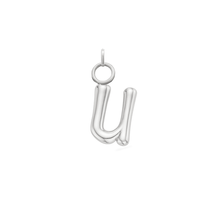 Mini Molten Initial Charm (Silver)