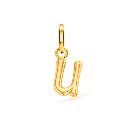 Large Molten Initial Accessories Charm (Gold)