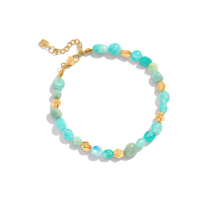 Amazonite & Gold Beaded Set (Gold)