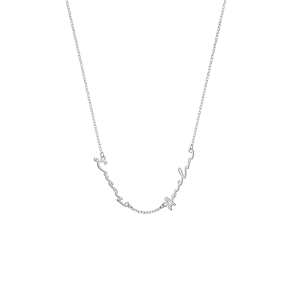 Fine Multi Signature Name Necklace (Silver)