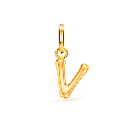Large Molten Initial Accessories Charm (Gold)