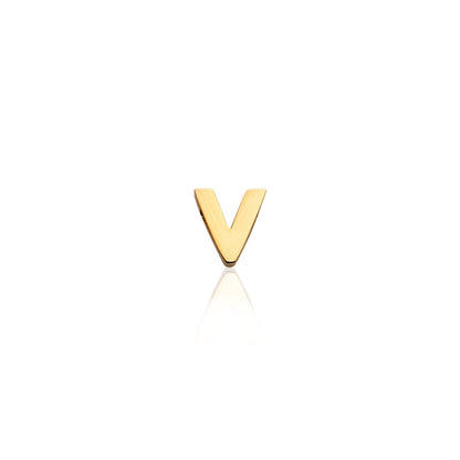 Mini Letter Sphere Chain Necklace (Gold)