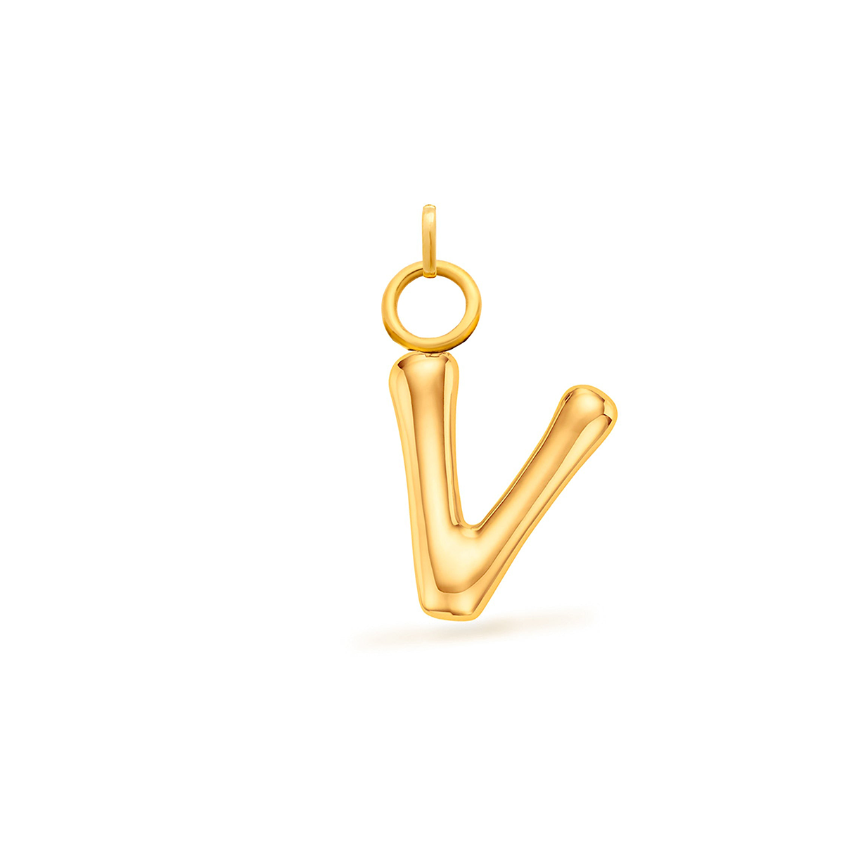 Mini Molten Initial Charm (Gold)
