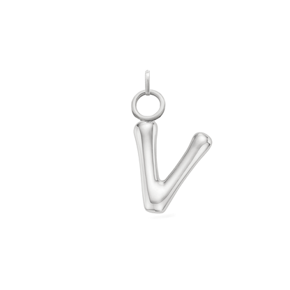 Mini Molten Initial Charm (Silver)