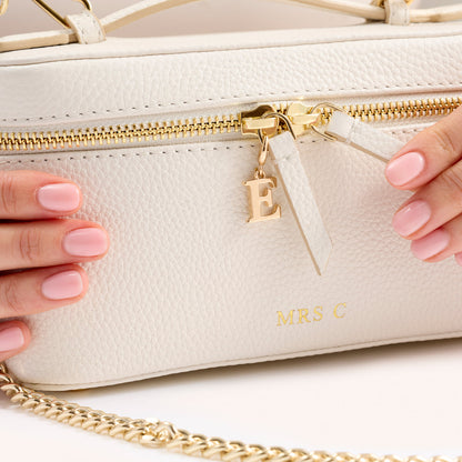 Leather Vanity Bag (Ivory)