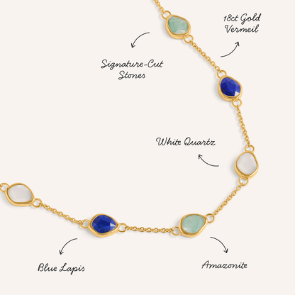 Signature Cut Multi-Gemstone Bracelet  (Gold)