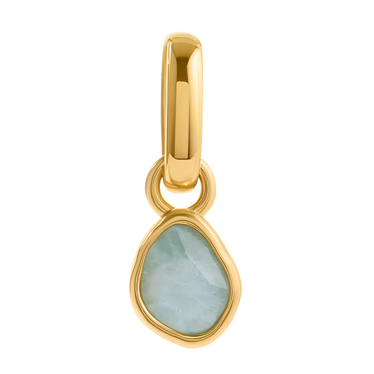 Signature Cut Amazonite Pendant (Gold)