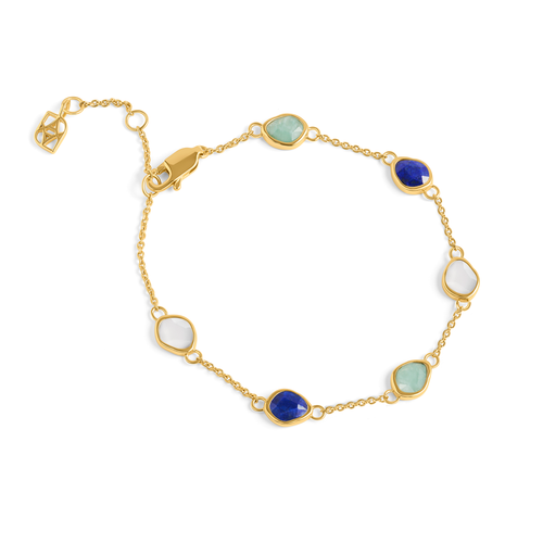 Signature Cut Multi-Gemstone Bracelet  (Gold)
