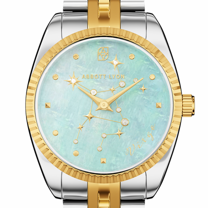 Belgravia 30 Aqua Zodiac Watch (Gold/Silver)