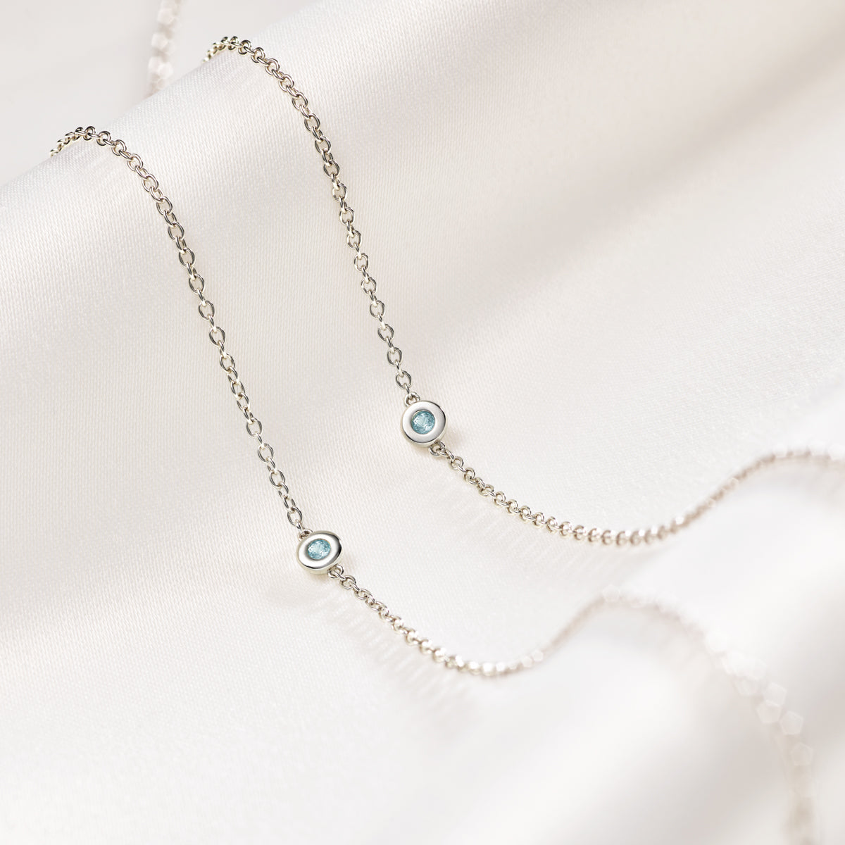 Fine Aquamarine Bracelet (Silver)