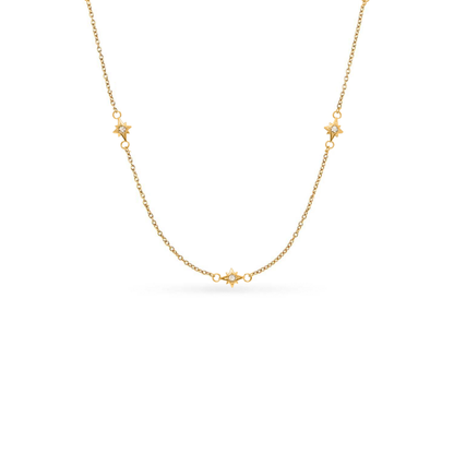 Mini Written In The Stars Initial Tag Necklace (Gold)