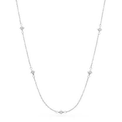 Mother of Pearl Cushion Necklace (Silver)