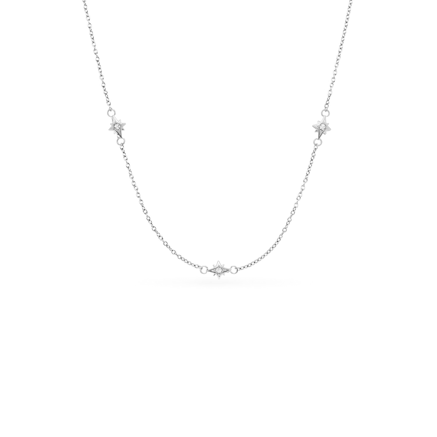 Mother of Pearl Cushion Necklace (Silver)