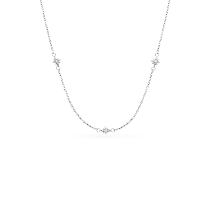 Mother of Pearl Cushion Necklace (Silver)