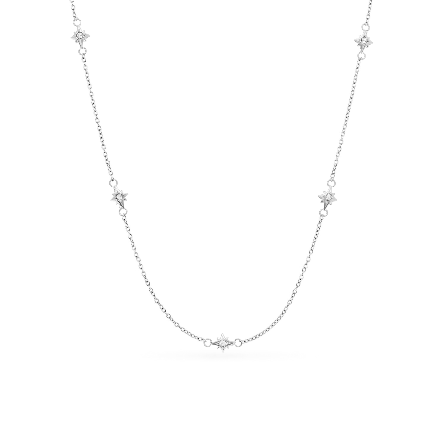 Fingerprint Written In The Stars Tag Necklace (Silver)