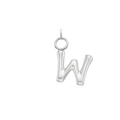 Mini Molten Initial Charm (Silver)