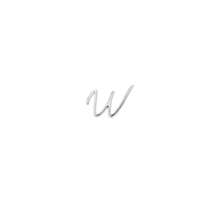 Signature Initial Stud Earring (Silver)