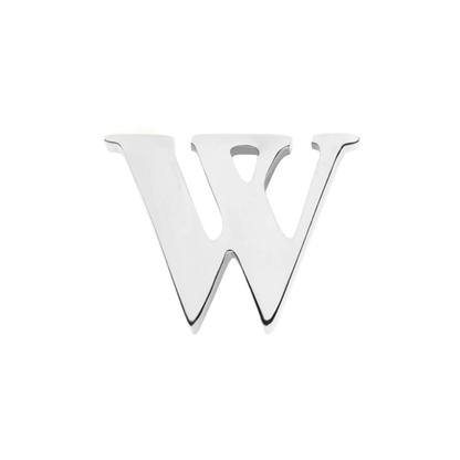 Initial Necklace Charm (Silver)