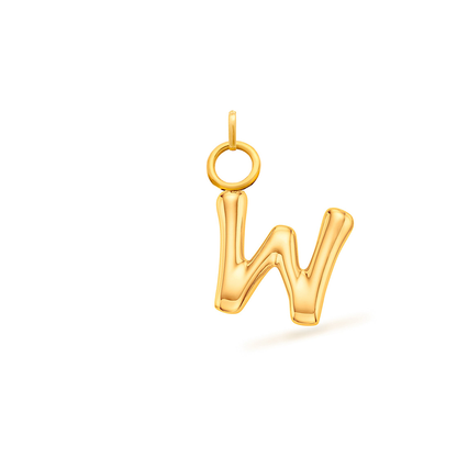 Mini Molten Initial Charm (Gold)