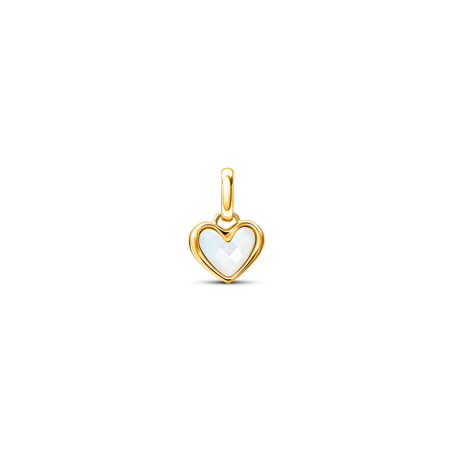 Mother of Pearl Heart Pendant (Gold)
