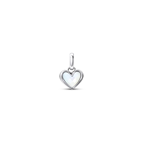 Mother of Pearl Heart Pendant (Silver)