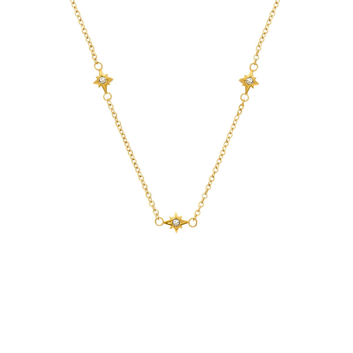 Mini Written In The Stars Initial Tag Necklace (Gold)
