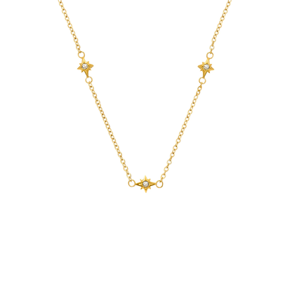 Mother of Pearl Cushion Necklace (Gold)