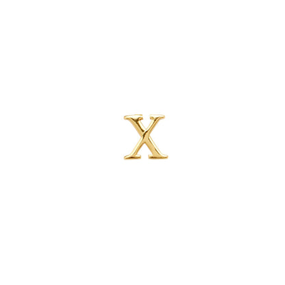 Initial Zip Pull Charm (Gold)