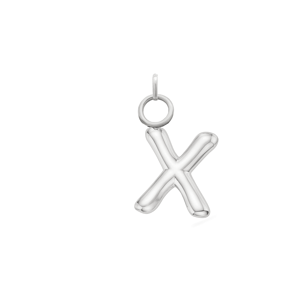Mini Molten Initial Charm (Silver)