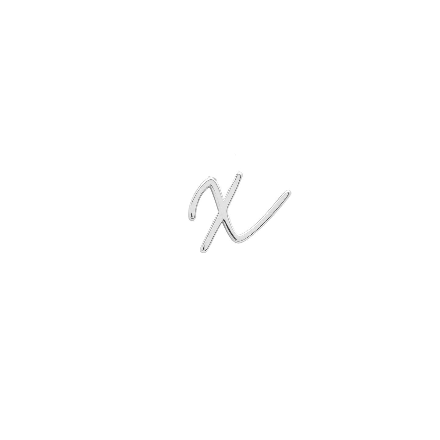 Signature Initial Stud Earring (Silver)