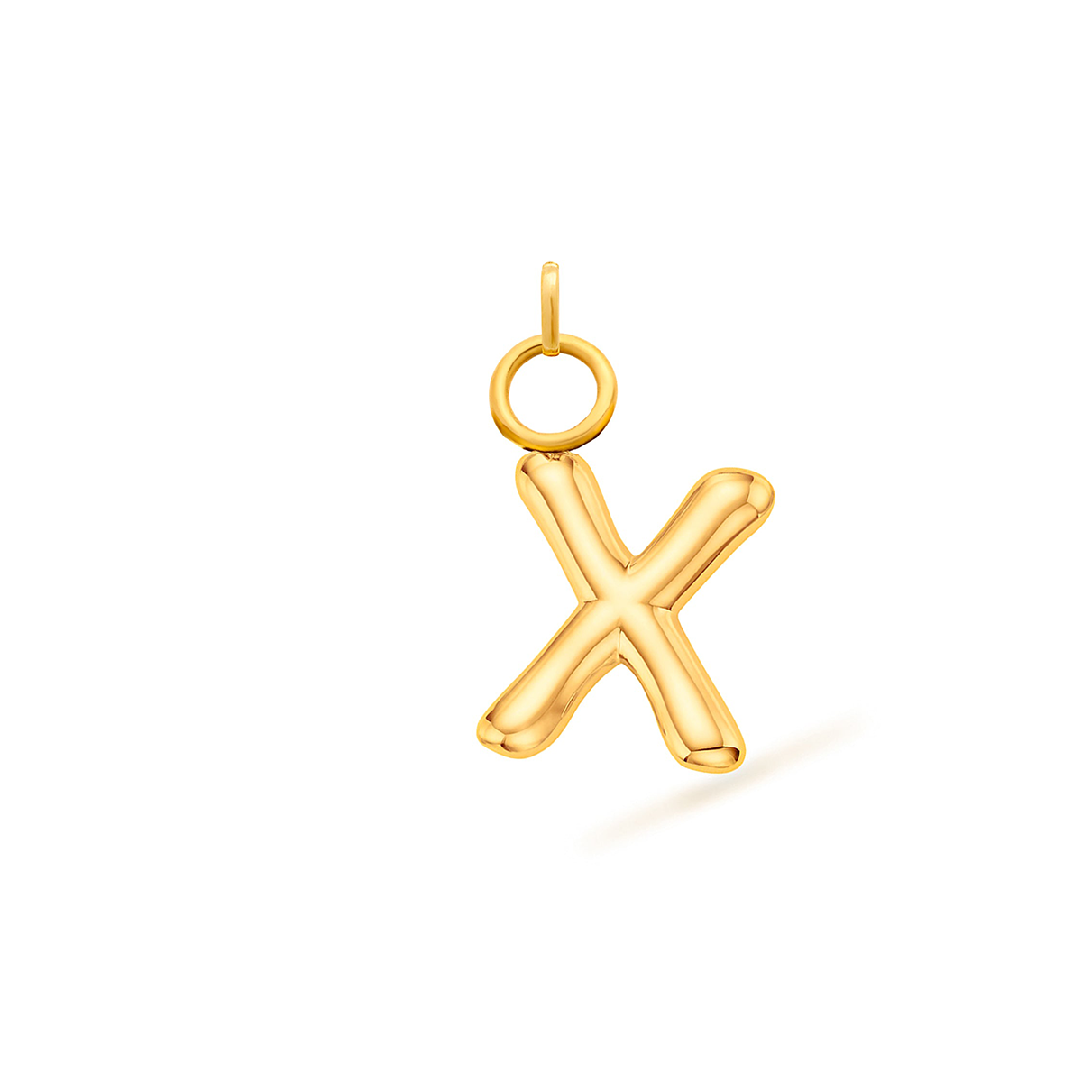 Mini Molten Initial Charm (Gold)