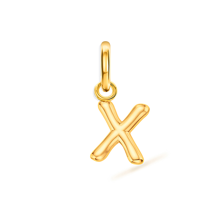 Large Molten Initial Accessories Charm (Gold)