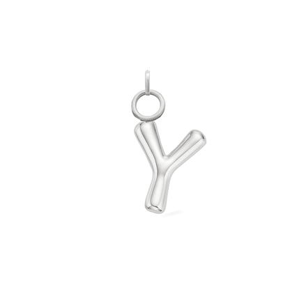 Mini Molten Initial Charm (Silver)