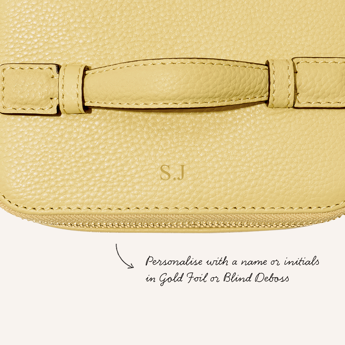 Small Vanity Cosmetic Bag (Butter Yellow)