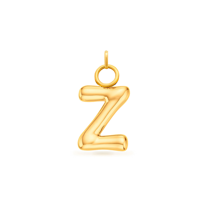 Mini Molten Initial Charm (Gold)