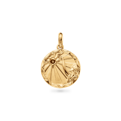 Custom Zodiac Coin Necklace (Gold)