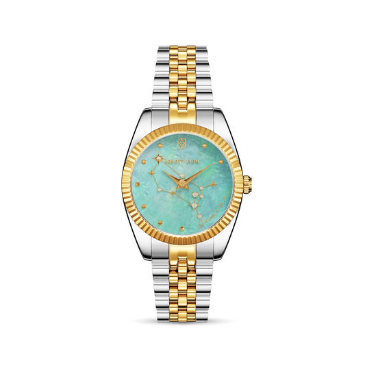 Belgravia 30 Aqua Zodiac Watch (Gold/Silver)