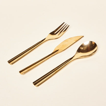 Stacking Brass Flatware, 3-Piece Set