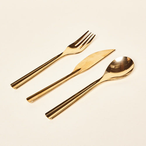 Stacking Brass Flatware, 3-Piece Set