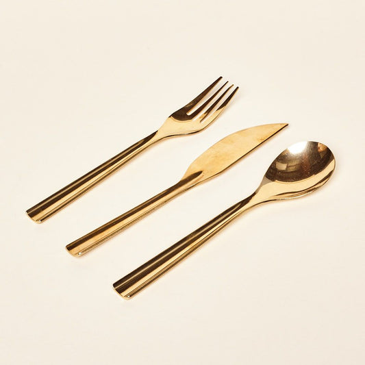 Stacking Brass Flatware, 3-Piece Set