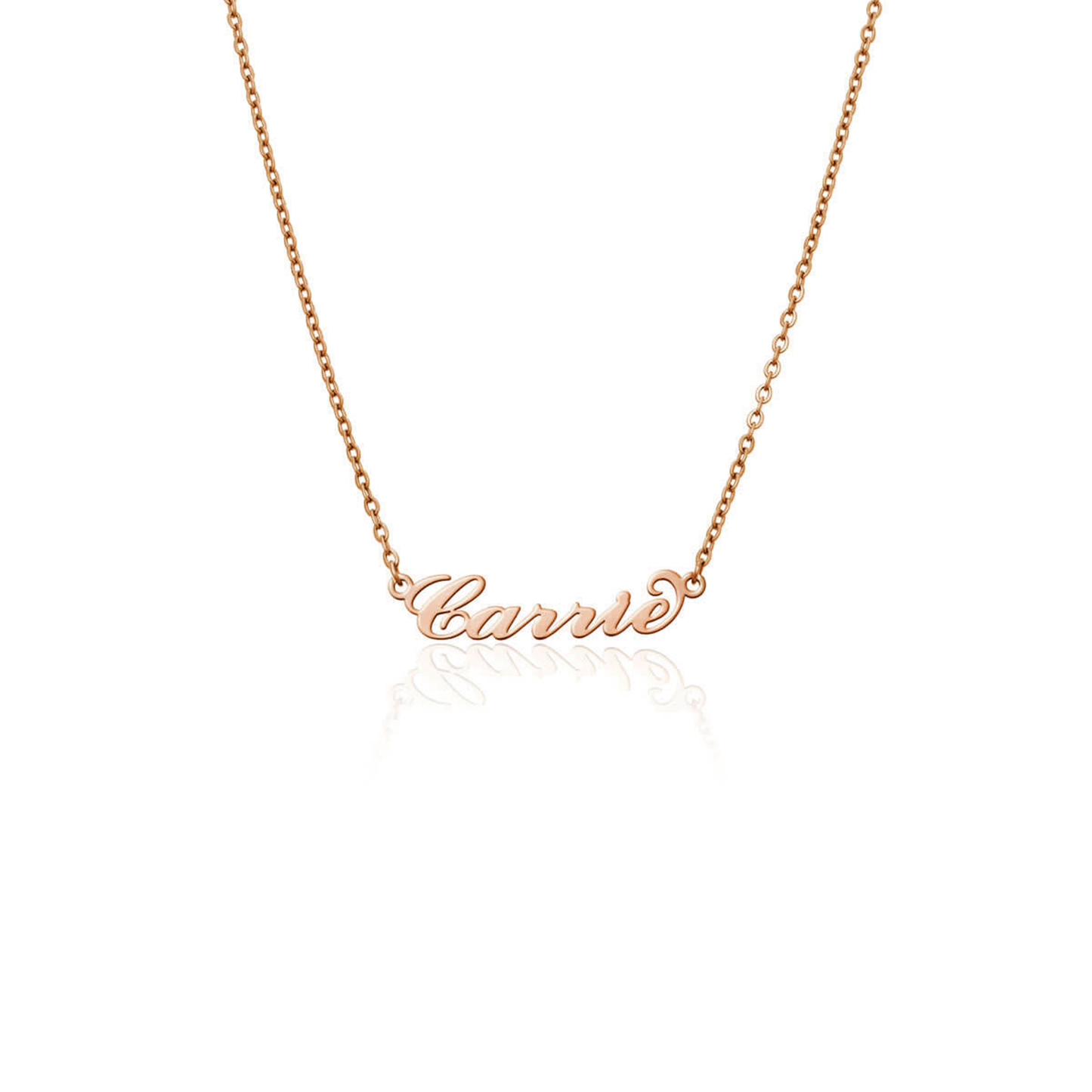 Carrie Name Necklace (Rose Gold)