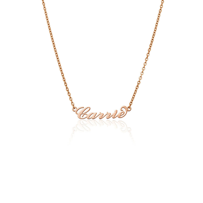 Carrie Name Necklace (Rose Gold)