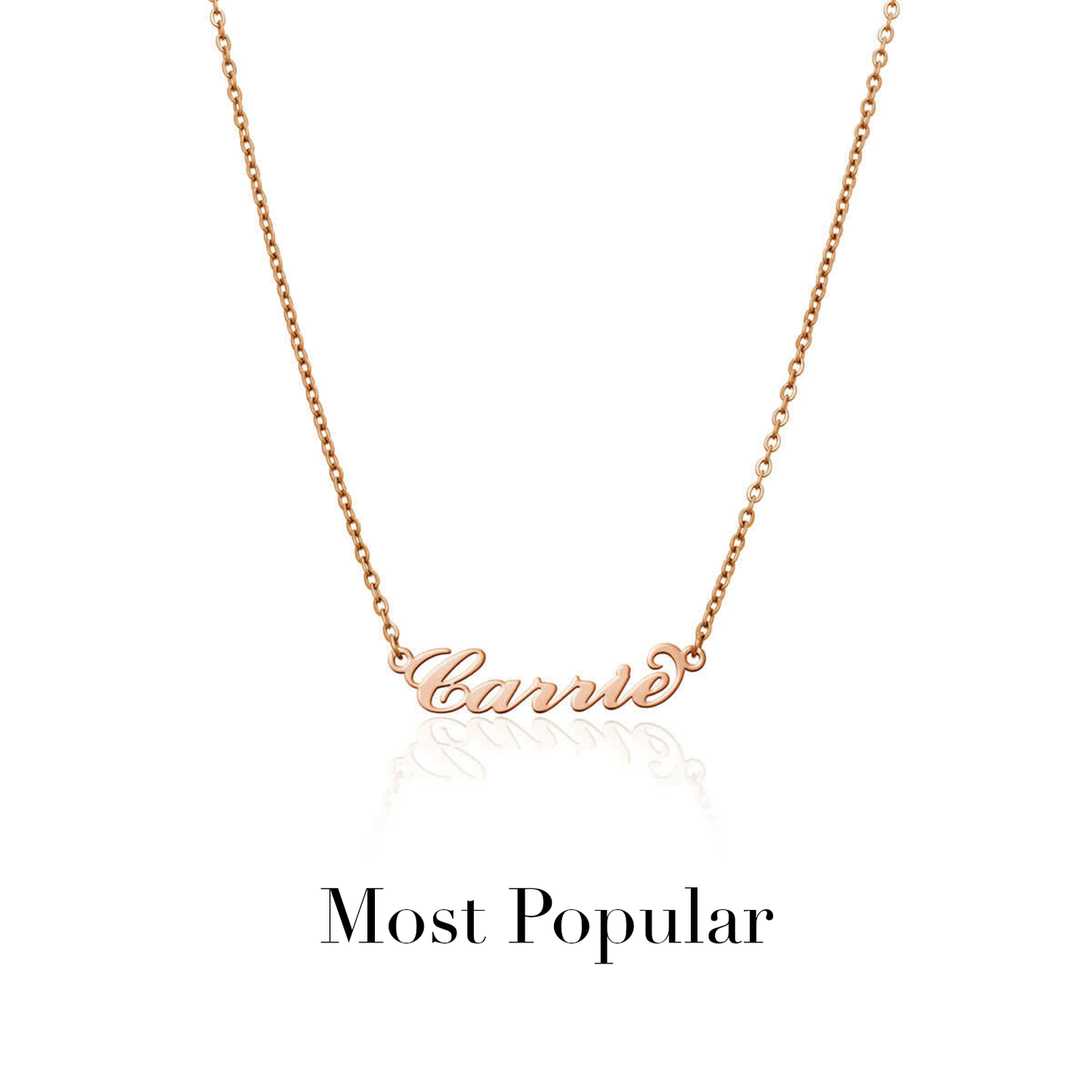 Carrie Name Necklace (Rose Gold)