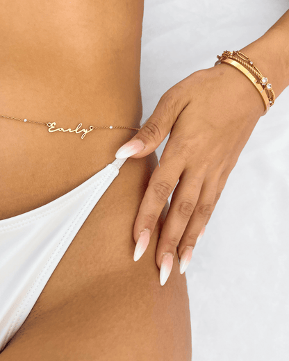 Crystal Custom Body Chain (Gold)