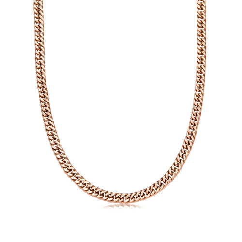 Curb Chain Necklace 18 in (Rose Gold)